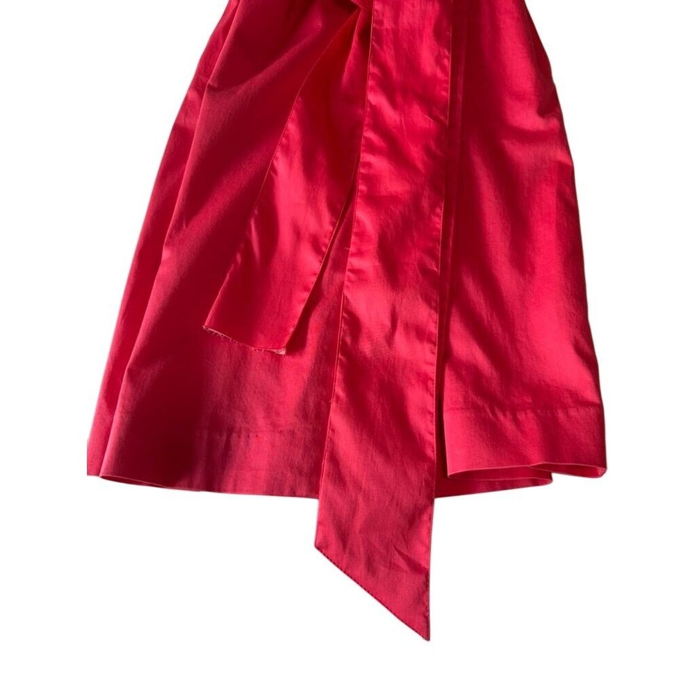 Elizabeth McKay Ruffle Collar Sleeveless Wrap Dress With Gold Button Accent - Picture 14 of 14